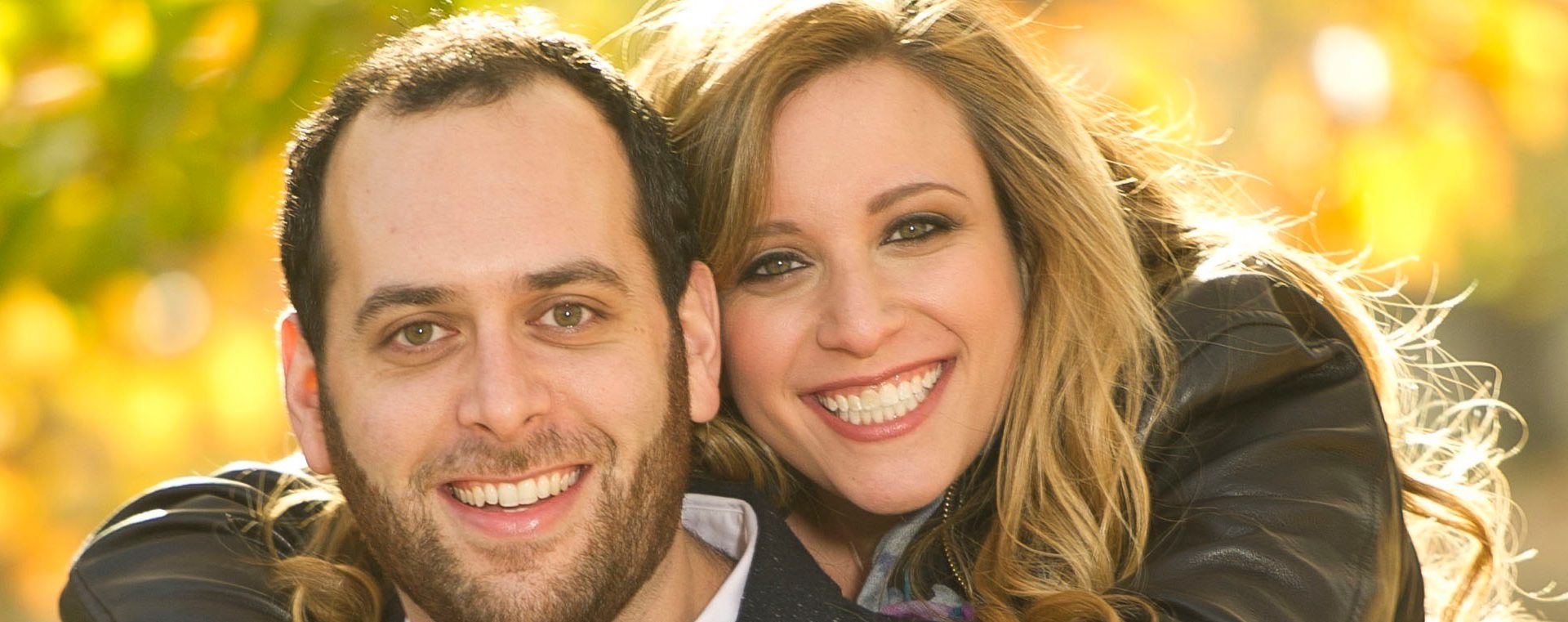 Jamie and Marc pose for their engagement photos.