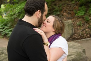 Jamie and Marc steal a quick kiss.